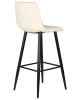 Купить Стул барный DOBRIN NICOLE, черные матовые ножки, кремовый велюр (108-113) по выгодной цене для кафе, ресторанов и кухни