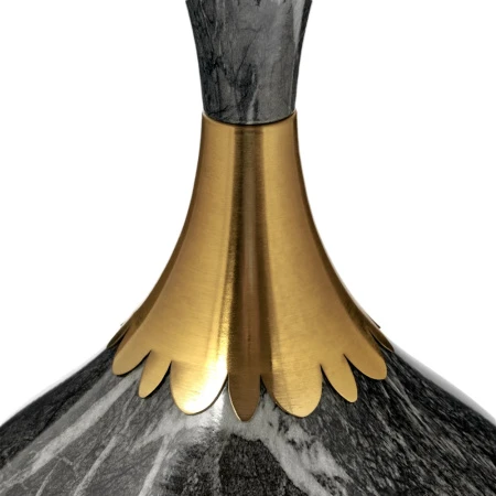 Купить Кофейный столик Stupa диам.40см x 54см, серый мрамор, металл, керамика по низкой цене