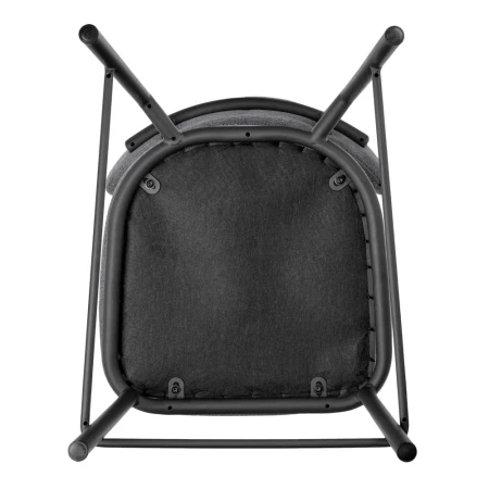 Купить Стул полубарный Lucas 2 серый шенилл с чёрными ножками по выгодной цене для кафе, ресторанов и кухни