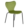 Стул Seven светло-зеленый велюр с чёрными ножками