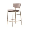 Купить Стул полубарный Elle латте с золотыми ножками по выгодной цене для кафе, ресторанов и кухни