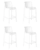 Набор 4 шт Стул полубарный DOBRIN CHLOE, белый