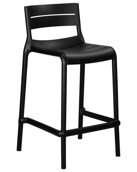 Купить Набор 4 шт Стул полубарный DOBRIN NESSA, черный (B-03) по низкой цене