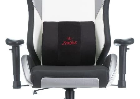 Кресла для геймеров - Кресло игровое Zombie HERO QUEEN PRO черный/белый искусственная кожа с подголов. крестовина пластик