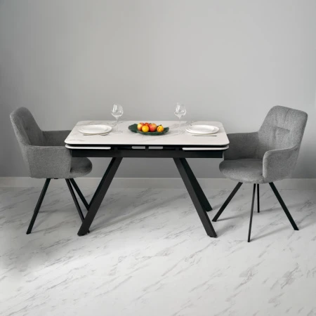 Купить Стул Grant серый шенил на поворотном механизме по низкой цене