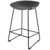Купить Стул полубарный Neo чёрный с чёрными ножками по выгодной цене для кафе, ресторанов и кухни