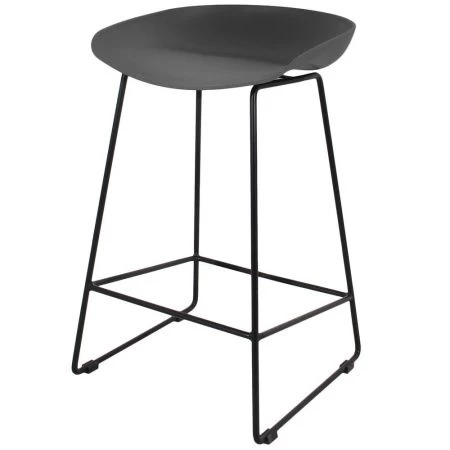 Купить Стул полубарный Neo чёрный с чёрными ножками по выгодной цене для кафе, ресторанов и кухни