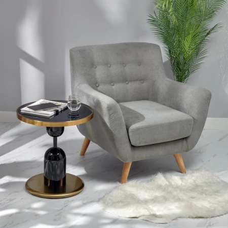 Купить Кофейный столик Gloria диам.50см x 54см, чёрный, металл по низкой цене