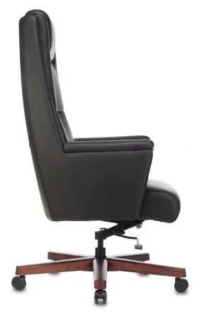 Кресла руководителя - Кресло руководителя Бюрократ _DUKE черный кожа крестовина металл/дерево