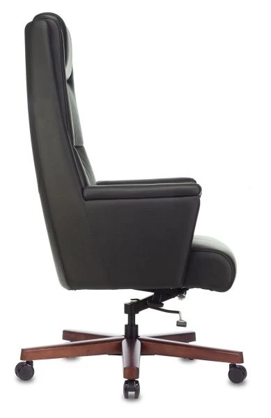 Кресло руководителя Бюрократ _DUKE черный кожа крестовина металл/дерево | Купить в КупиКресла.ру