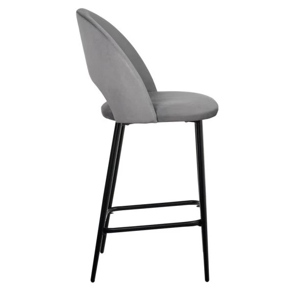 Стул полубарный Leo темно-серый для кафе, ресторанов и кухни