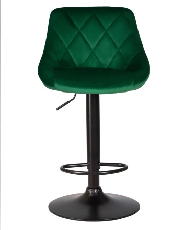 Купить Стул барный DOBRIN LOGAN BLACK, зеленый велюр (MJ9-88) по выгодной цене для кафе, ресторанов и кухни