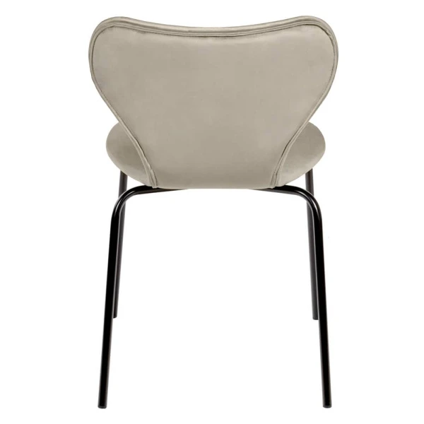 Купить Стул Seven Style латте велюр с чёрными ножками по низкой цене