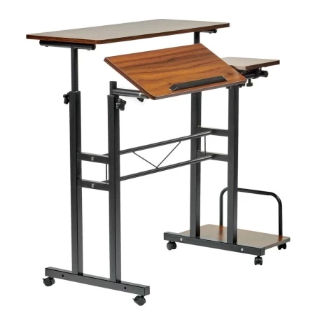 Купить Стол многофункциональный Shuttle 80х58х80-130см, темное дерево, чёрный по низкой цене