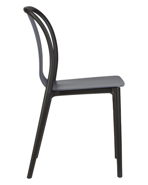 Купить Стул обеденный DOBRIN ADAM, черный/серо-голубой по низкой цене