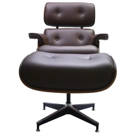 Купить Кресло EAMES LOUNGE CHAIR и оттоманка EAMES LOUNGE CHAIR коричневые по низкой цене