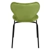 Купить Стул Seven светло-зеленый велюр с чёрными ножками в интернет-магазине КупиКресла.ру