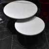 Купить Набор кофейных столиков Tango белый мрамор с чёрными ножками, 2шт по низкой цене