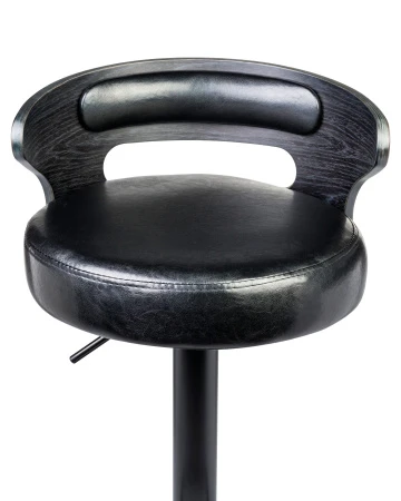 Купить Стул барный DOBRIN FRED BLACK, чёрное дерево, чёрный по выгодной цене для кафе, ресторанов и кухни