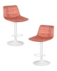 Набор 2 шт Стул барный DOBRIN TAILOR WHITE, пудрово-розовый велюр (MJ9-32)