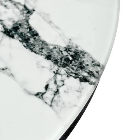 Купить Набор кофейных столиков Tango белый мрамор с черными ножками по низкой цене