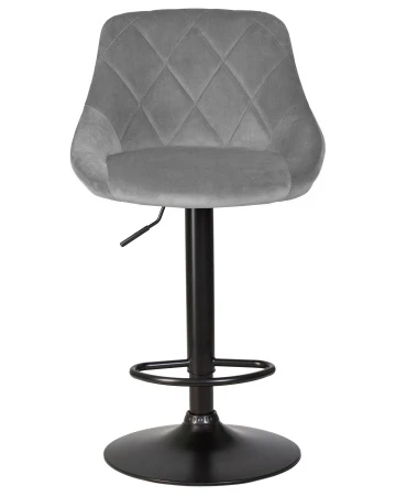 Купить Стул барный DOBRIN LOGAN BLACK, серый велюр (MJ9-75) по выгодной цене для кафе, ресторанов и кухни