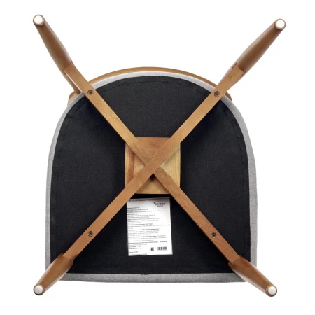 Купить Стул Lucas 3 серый букле с ножками цвета орех по низкой цене