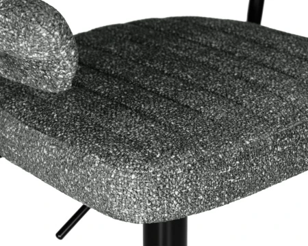 Купить Стул барный DOBRIN CHARLY BLACK, серый твид (LEO11) по выгодной цене для кафе, ресторанов и кухни
