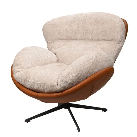 Купить Кресло BLISS оранж/серый, экокожа, шенилл по низкой цене