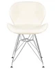 Купить Стул обеденный DOBRIN BUTTERFLY CHROME, ножки хром, цвет кремовый по низкой цене
