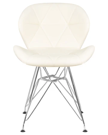 Купить Стул обеденный DOBRIN BUTTERFLY CHROME, ножки хром, цвет кремовый по низкой цене
