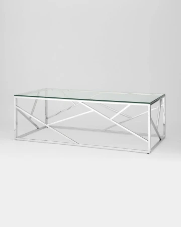 Купить Журнальный стол 120*60 АРТ ДЕКО серебро по низкой цене