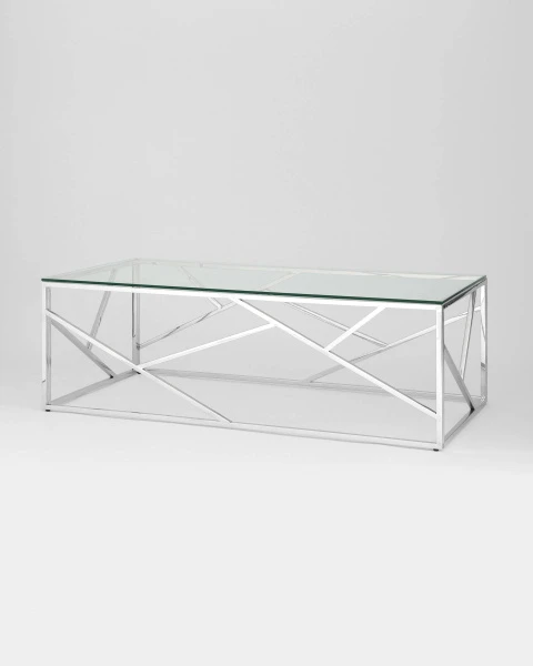 Купить Журнальный стол 120*60 АРТ ДЕКО серебро по низкой цене