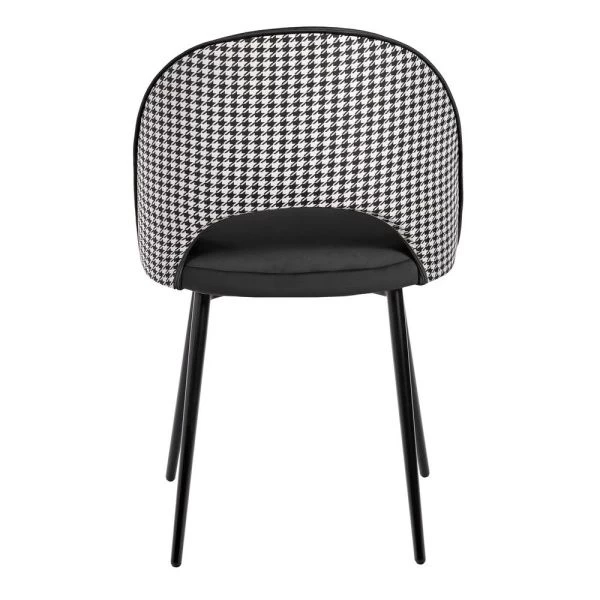 Купить Стул Leo чёрный с жаккардом по низкой цене