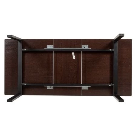 Купить Стол Areal раскладной 140-180х80х75 чёрный мрамор с чёрными ножками по низкой цене