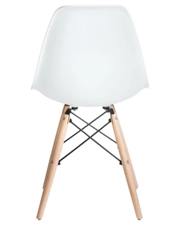 Купить Стул обеденный DOBRIN DSW, ножки светлый бук, цвет белый (W-02) по низкой цене