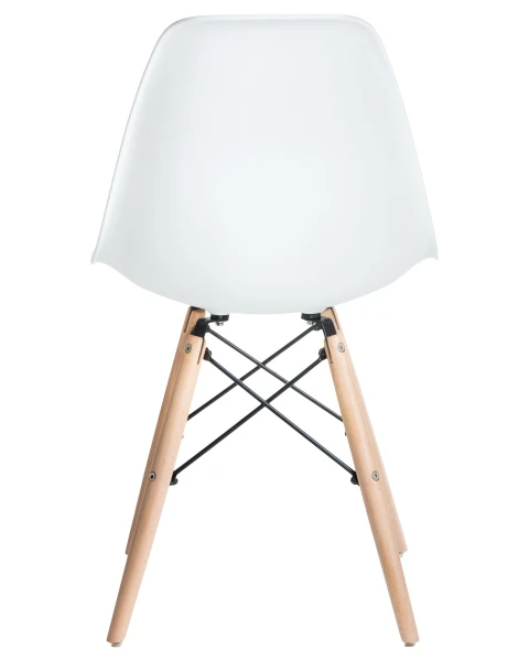 Купить Стул обеденный DOBRIN DSW, ножки светлый бук, цвет белый (W-02) по низкой цене