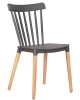 Стул обеденный DOBRIN THEO, ножки светлый бук, цвет темно-серый (GR-04)