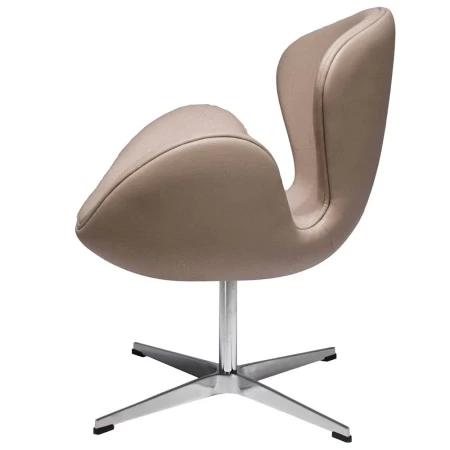 Купить Кресло SWAN STYLE CHAIR латте, экокожа по низкой цене