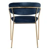 Купить Стул Turin синий с золотыми ножками по низкой цене