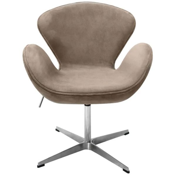 Купить Кресло SWAN STYLE CHAIR, бежевый, искусственная замша по низкой цене