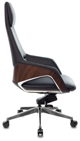 Кресла руководителя - Кресло руководителя Бюрократ _DAO-2 черный кожа с подголов. крестовина алюминий