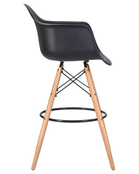 Стул барный DAW BAR (ножки светлый бук, цвет черный)