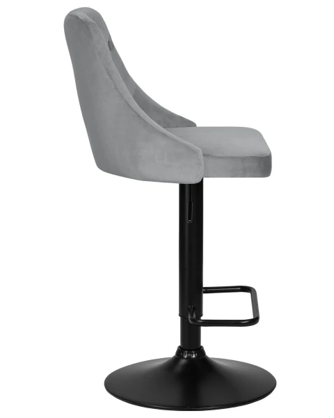 Стул барный DOBRIN JOSEPH BLACK, серый велюр (MJ9-75) для кафе, ресторанов и кухни