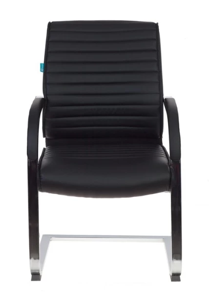 Кресло Бюрократ T-8010-LOW-V/BLACK на полозьях черный искусственная кожа (Искусственная кожа Слоновая кость) | Купить в КупиКресла.ру