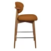 Купить Стул полубарный Lucas 3 терракотовый букле, ножки цвета орех по выгодной цене для кафе, ресторанов и кухни