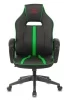 Кресла для геймеров - Кресло игровое Zombie A3 черный/зеленый искусственная кожа крестовина пластик
