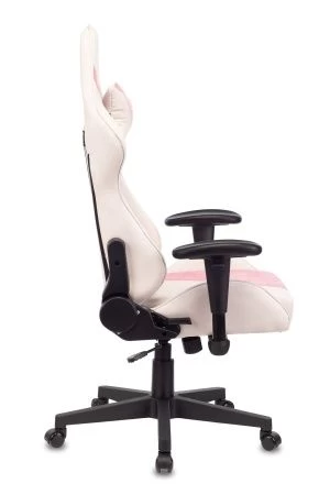 Кресла для геймеров - Кресло игровое Zombie VIKING X Fabric белый/розовый с подголов. крестовина пластик