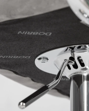 Купить Стул барный DOBRIN KRUGER ARM, серый велюр (MJ9-75) по выгодной цене для кафе, ресторанов и кухни