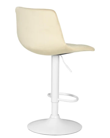 Купить Стул барный DOBRIN TAILOR WHITE, бежевый велюр (MJ9-10) по выгодной цене для кафе, ресторанов и кухни